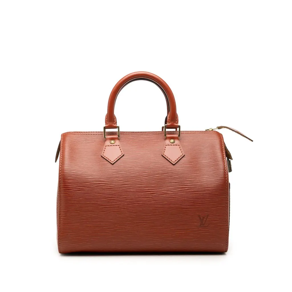 Louis Vuitton Epi Speedy 25 Brown Leather Very good - Front View