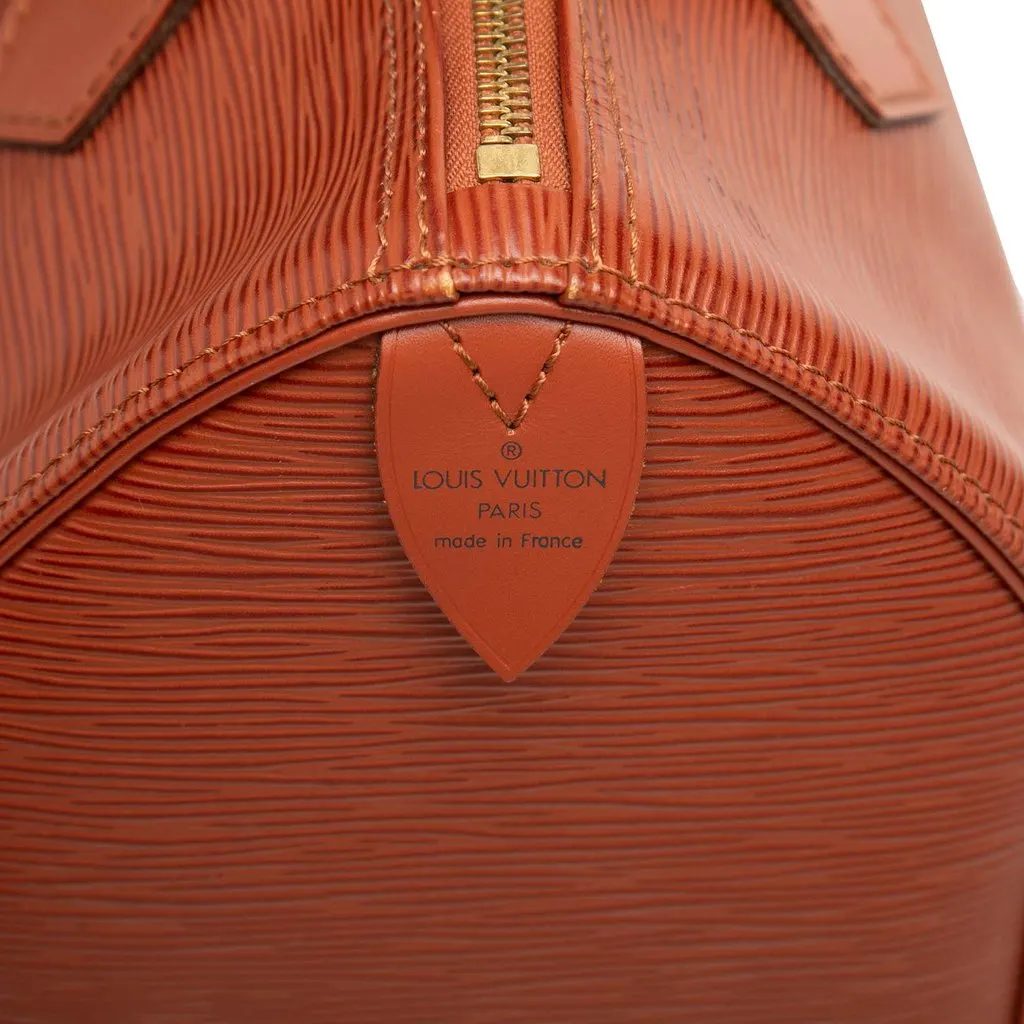 Louis Vuitton Epi Speedy 25 Brown Leather Very good - Box View