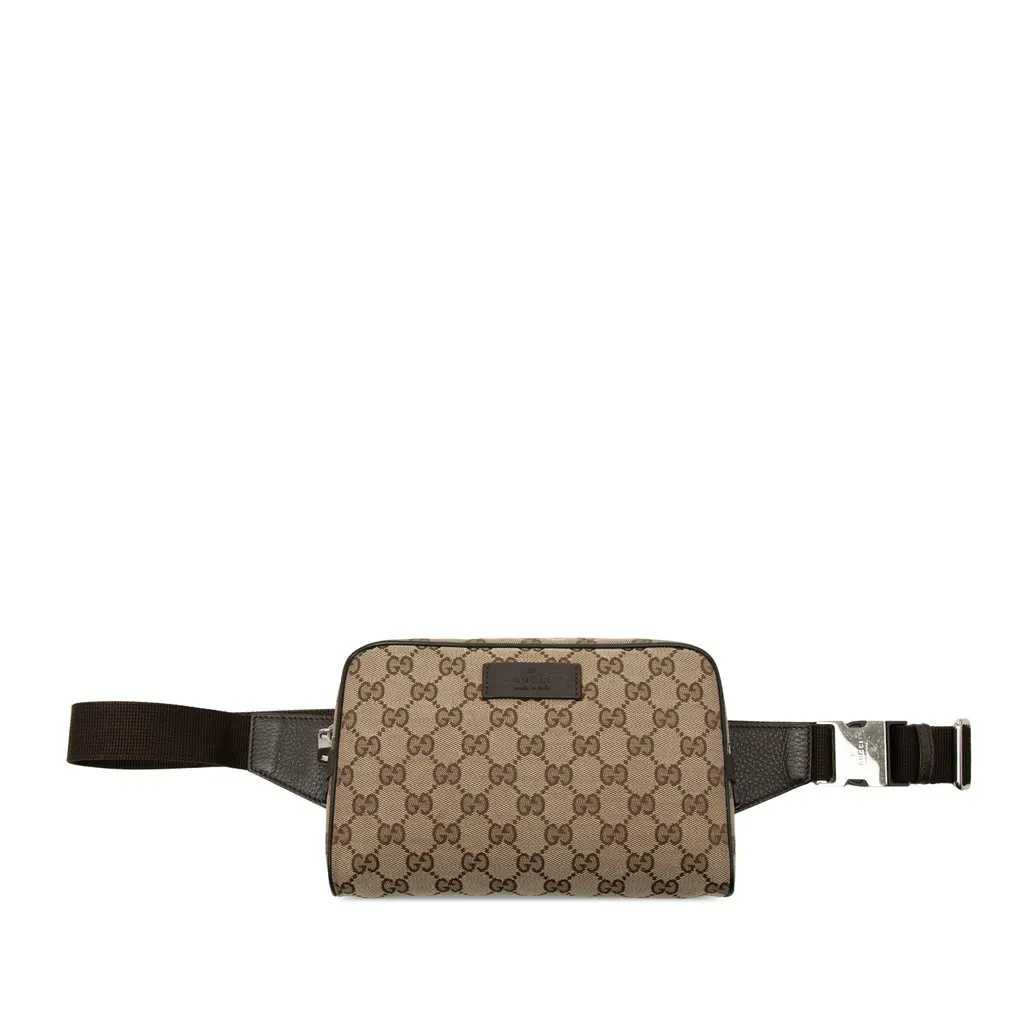 Gucci GG Canvas Belt Bag Beige Very good - Front View