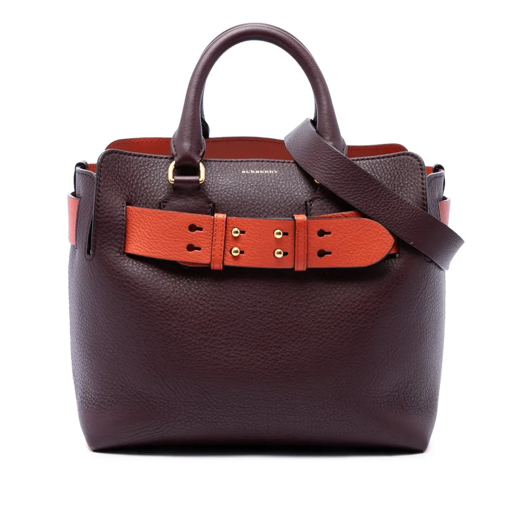 Burberry Small Bicolor Leather Marais Belt Bag Red Leather Very good - Front View