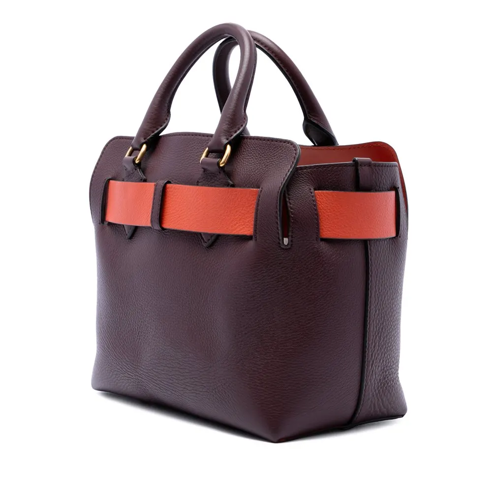 Burberry Small Bicolor Leather Marais Belt Bag Red Leather Very good - Back View