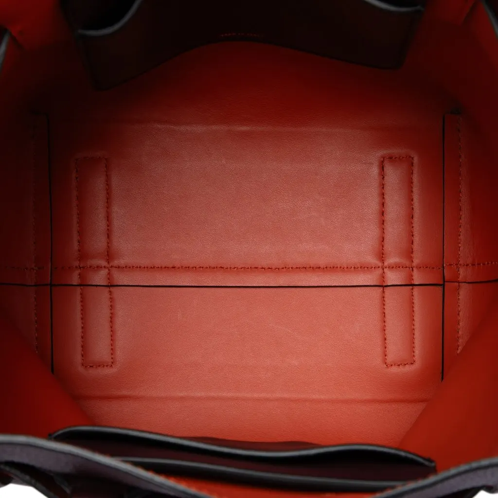 Burberry Small Bicolor Leather Marais Belt Bag Red Leather Very good - Model View