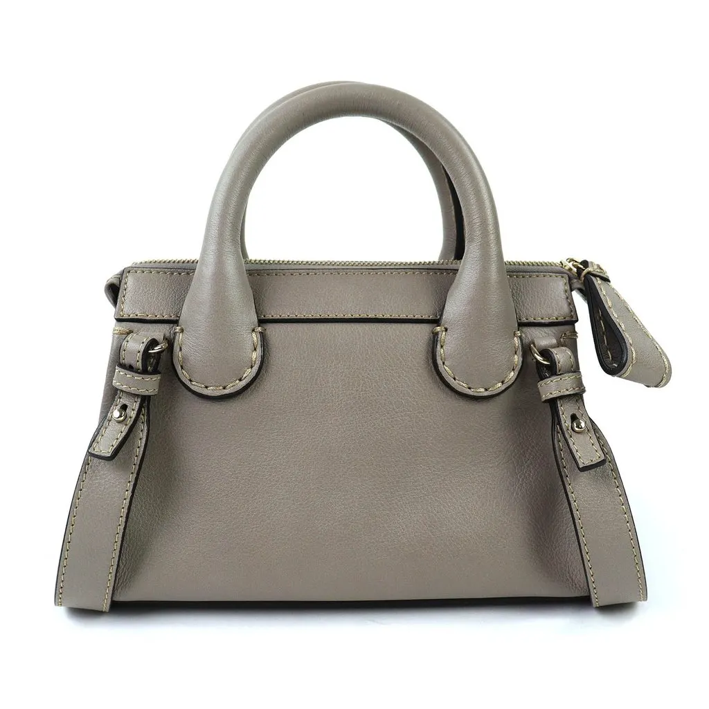Chloé Mini Buffalo Leather Edith Day Satchel MultiColor Leather Very good - Back View