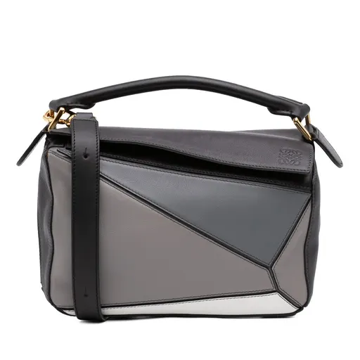 Loewe Medium Tricolor Calfskin Puzzle Satchel