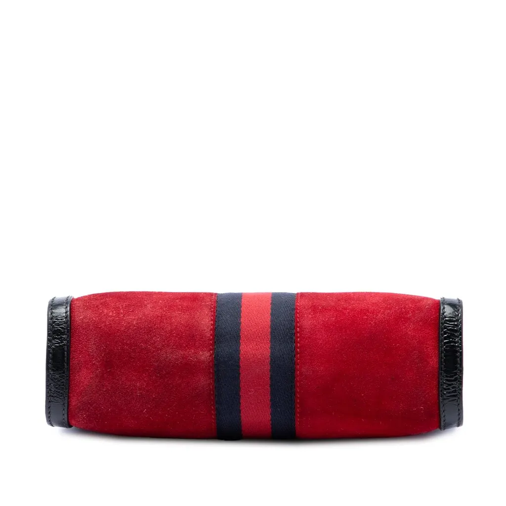 Gucci Small Suede Web Ophidia Chain Crossbody Red Suede Very good - Inside View