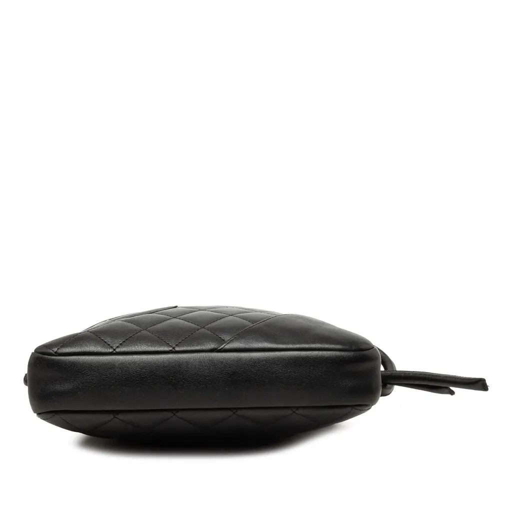 Chanel Quilted Lambskin Cambon Ligne Crossbody Black Leather Good - Inside View
