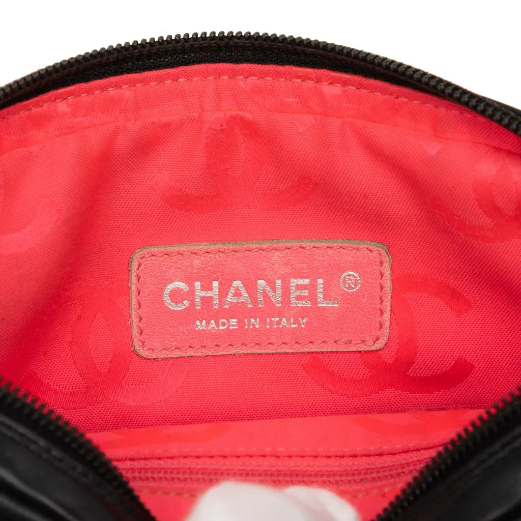 Chanel Quilted Lambskin Cambon Ligne Crossbody Black Leather Good - Box View