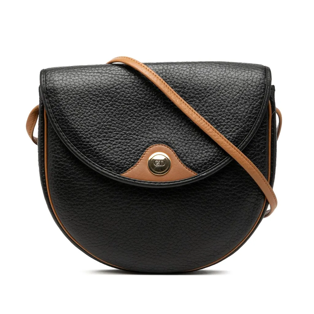 Dior Leather Crossbody Black Leather Very good - Front View