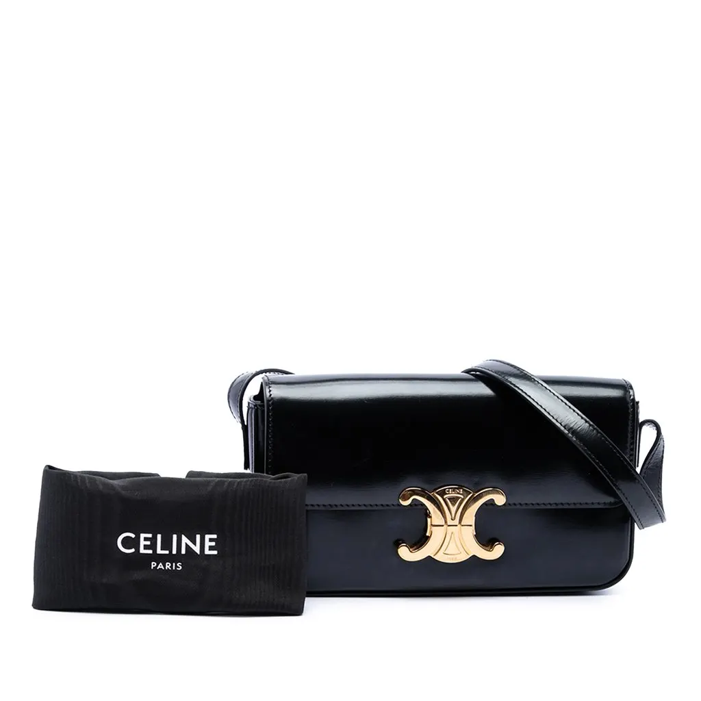 セリーヌ Celine Shiny Calfskin Triomphe Claude | Libas Collective