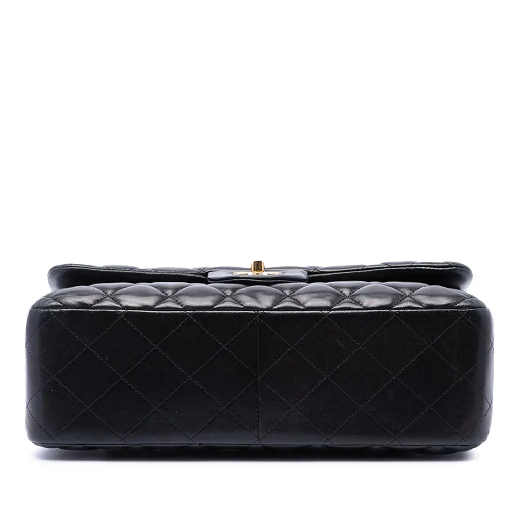 Chanel Jumbo Classic Lambskin Double Flap Black Leather Very good - Inside View