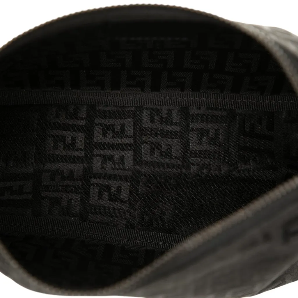Fendi Zucchino Canvas Handbag Black Very good - Model View