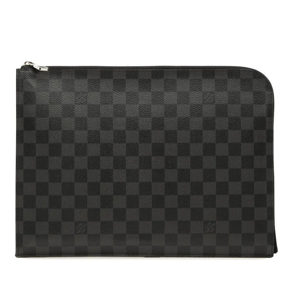 Louis Vuitton Damier Graphite Pochette Jour GM Black Very good - Front View