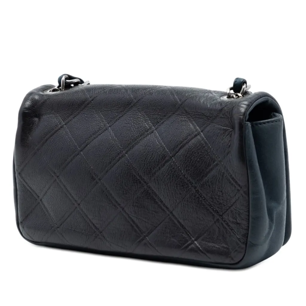 Chanel Small Diamond Embossed Calfskin New Chic Flap MultiColor Leather Very good - Back View