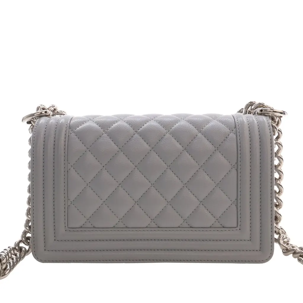 Chanel Small Quilted Caviar Boy Flap MultiColor Leather Very good - Model View