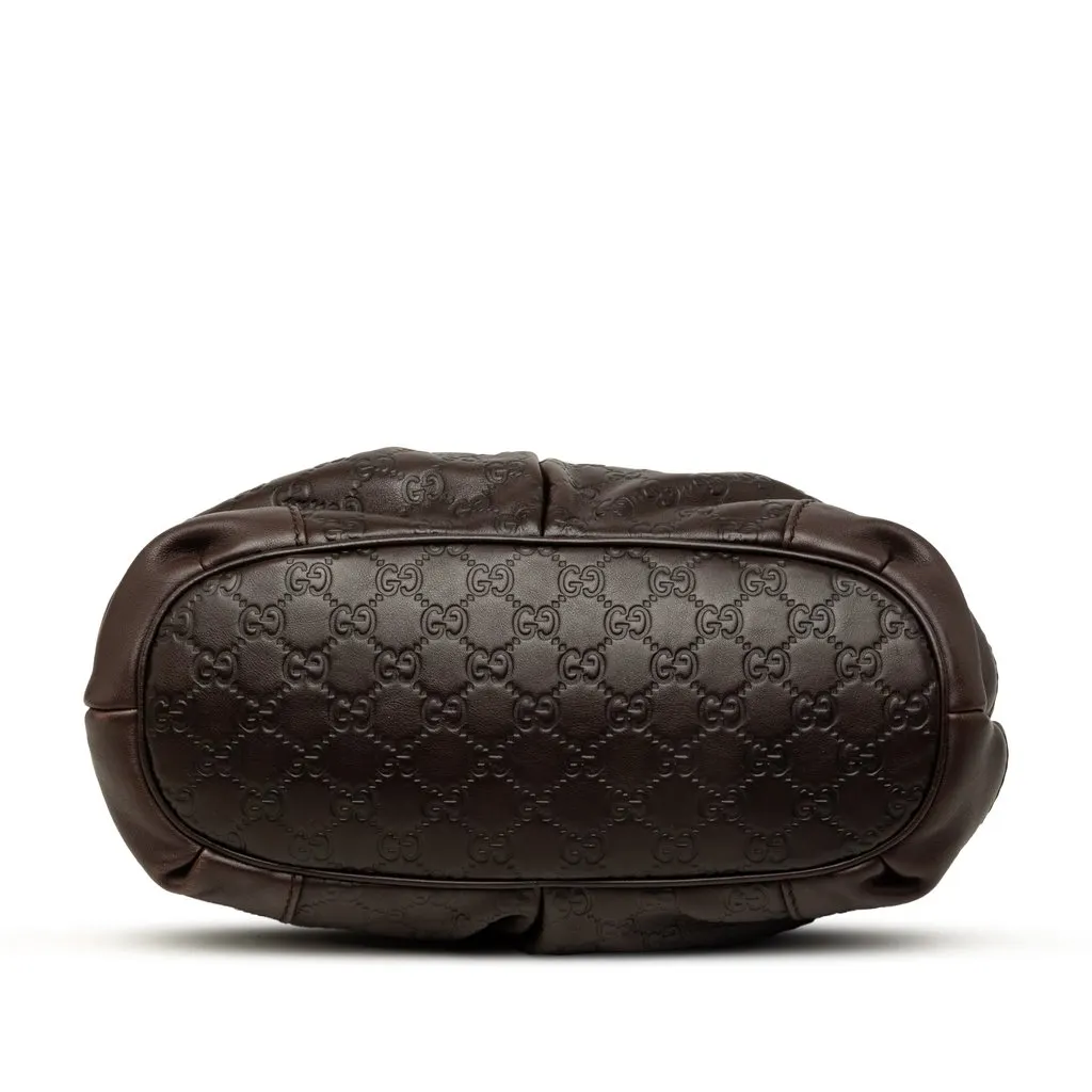 Gucci Guccissima Sukey Satchel Brown Leather Very good - Inside View