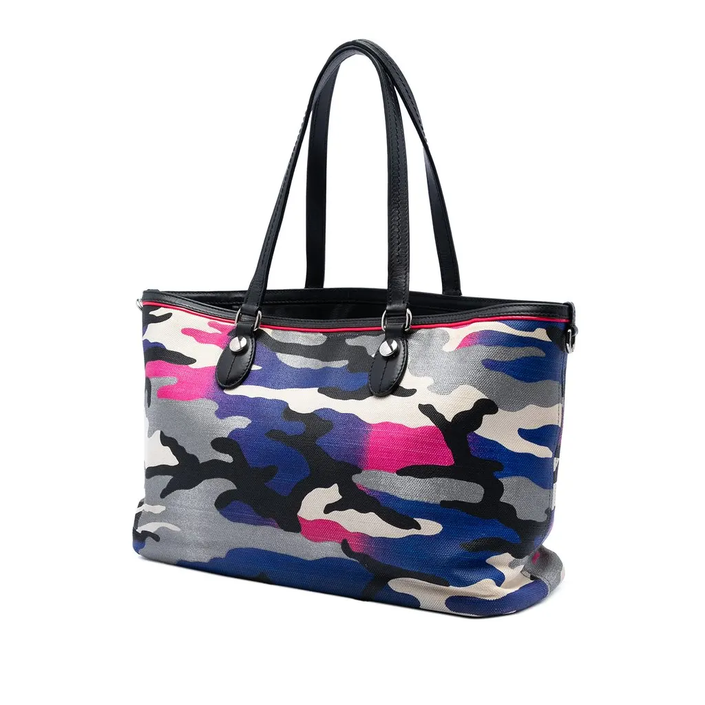 Dior Anselm Reyle Medium Canvas Camouflage Tote Black Very good - Back View
