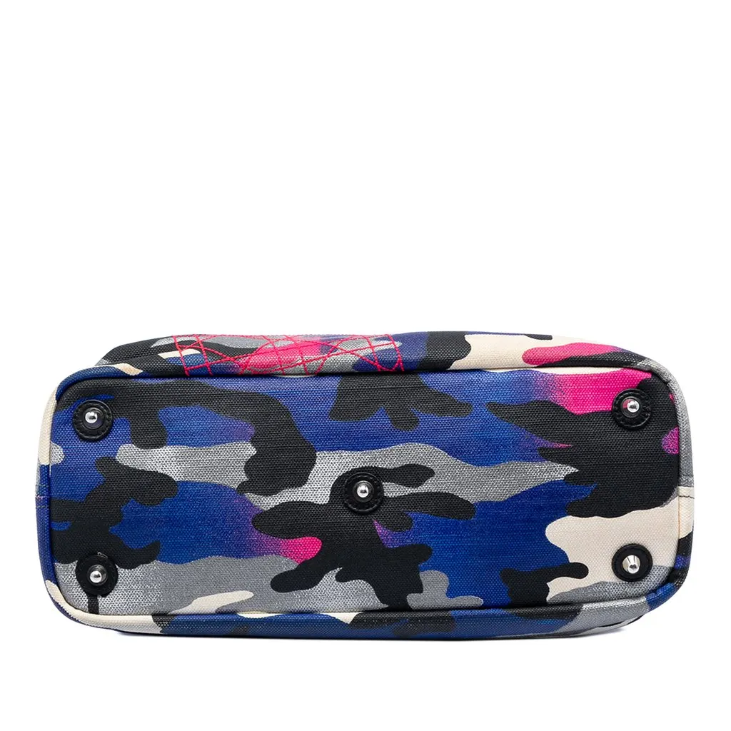 Dior Anselm Reyle Medium Canvas Camouflage Tote Black Very good - Inside View