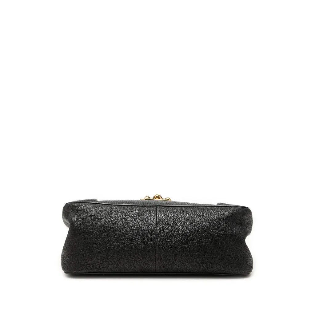 Chloé Medium Leather Elsie Crossbody Black Leather Good - Inside View