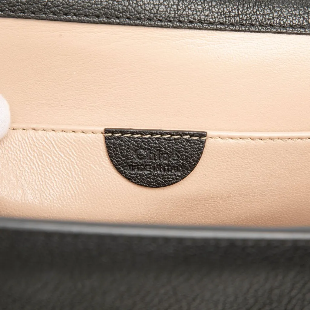 Chloé Medium Leather Elsie Crossbody Black Leather Good - Box View