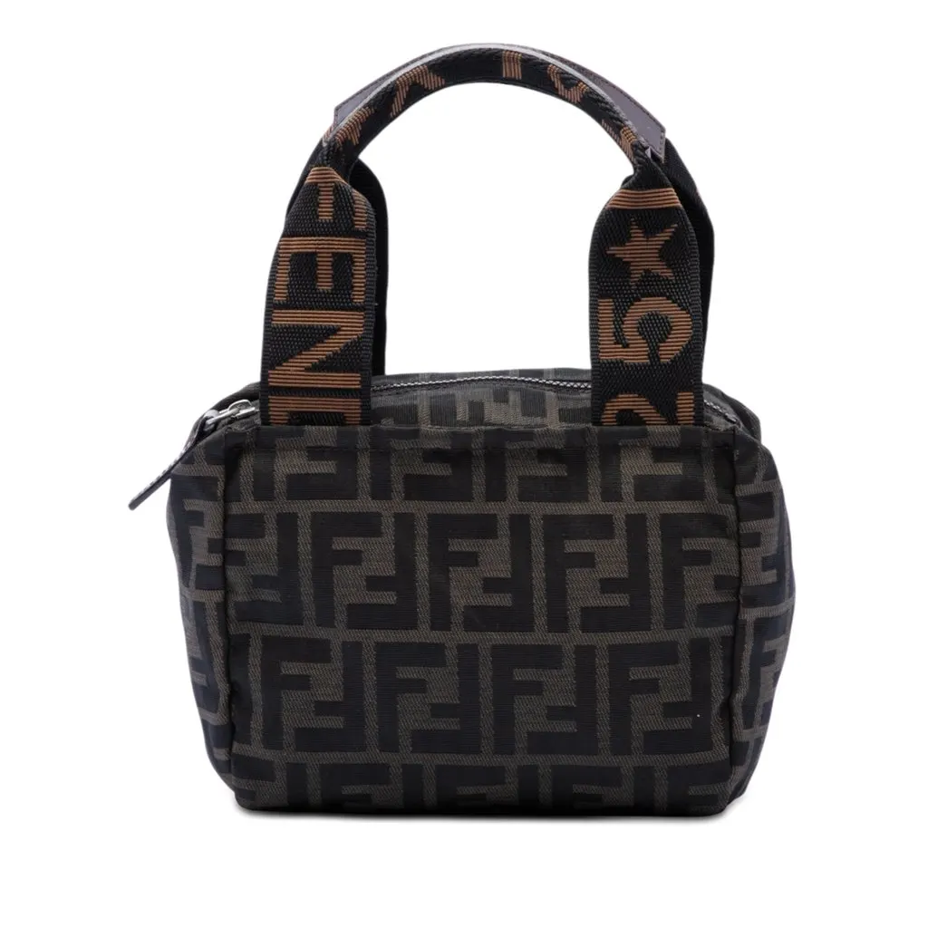 Fendi Mini Zucca Canvas Handbag Brown Very good - Front View