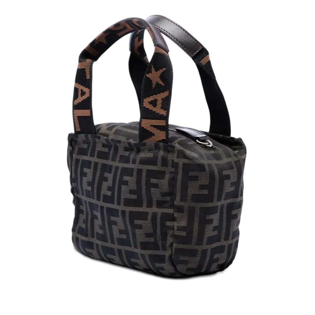 Fendi Mini Zucca Canvas Handbag Brown Very good - Back View