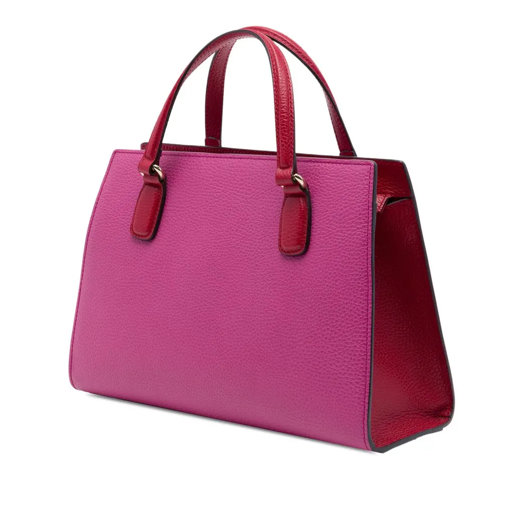 Gucci Medium Leather Soho Satchel Pink Leather Very good - Back View