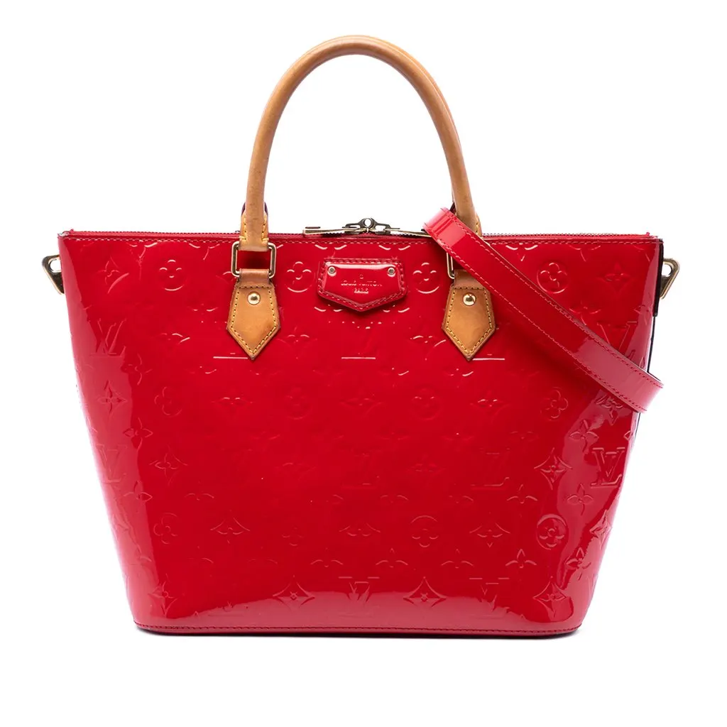 Louis Vuitton Monogram Vernis Montebello MM Red Leather Very good - Front View