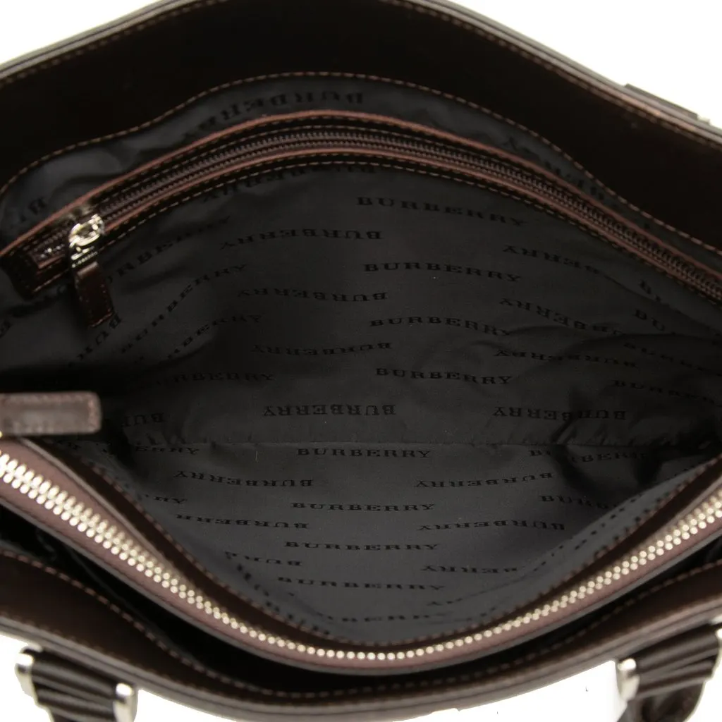 Burberry House Check Canvas Tote Beige Very good - Model View