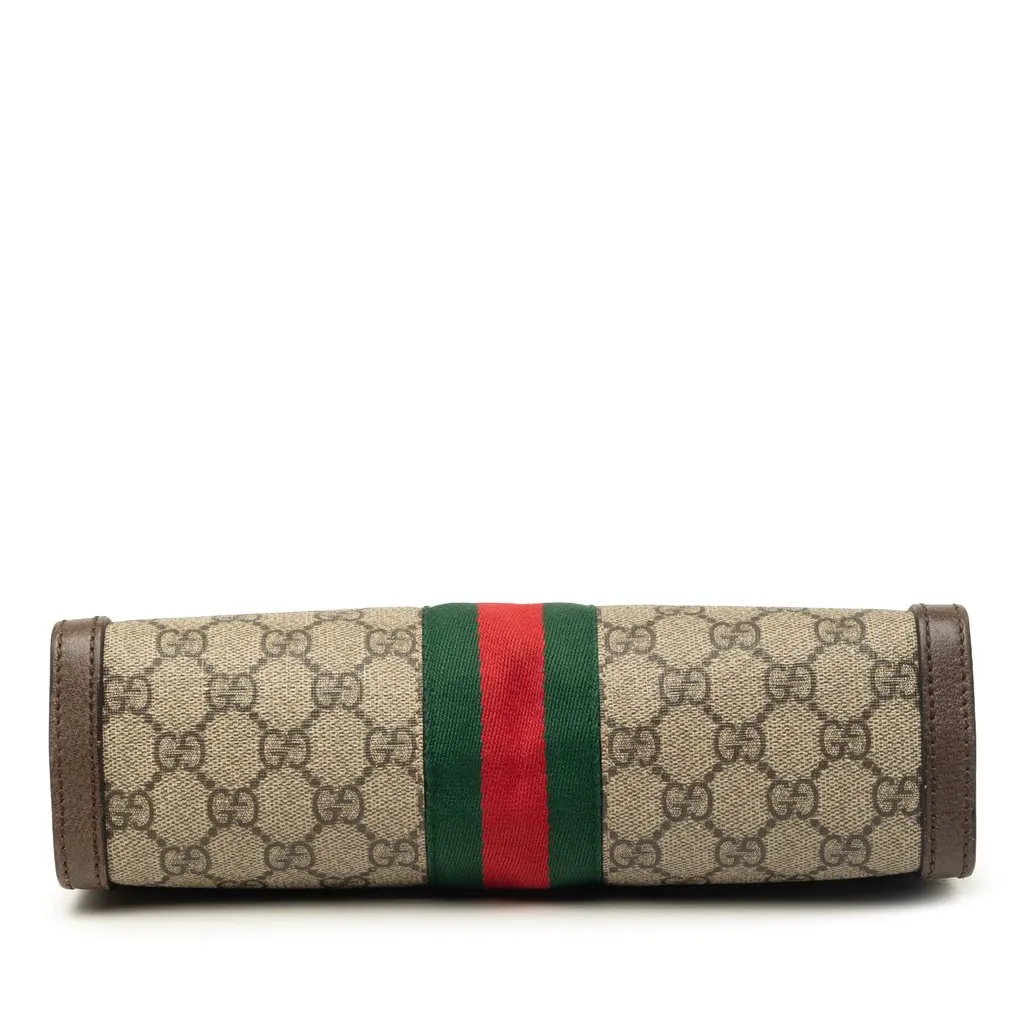 Gucci Small GG Supreme Web Ophidia Chain Crossbody Beige Very good - Inside View