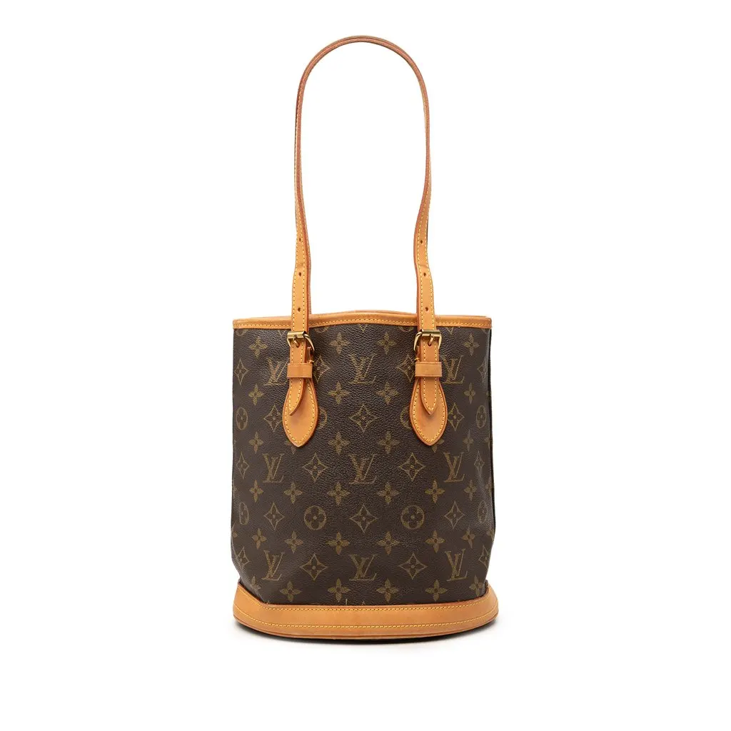 Louis Vuitton Monogram Petit Bucket Brown Canvas Very good - Front View