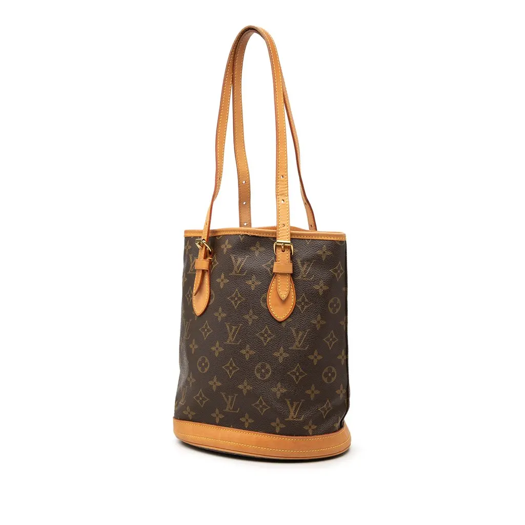 Louis Vuitton Monogram Petit Bucket Brown Canvas Very good - Back View