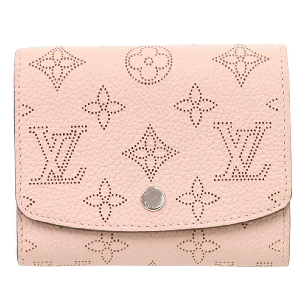 Louis Vuitton Monogram Mahina Iris Compact Wallet Pink Leather Very good - Front View
