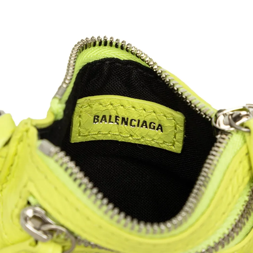 Balenciaga Lambskin Le Cagole Coin Purse Yellow Leather Very good - Box View