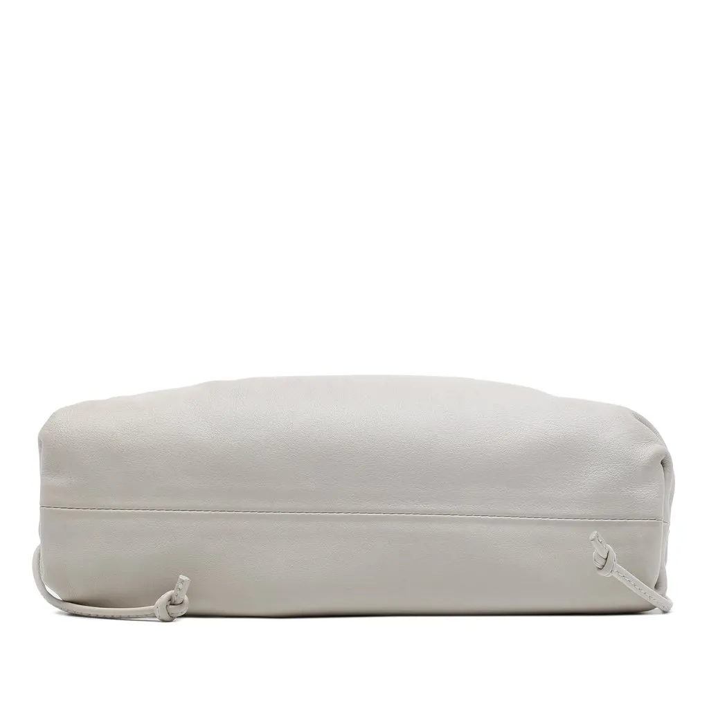 Bottega Veneta Lambskin The Mini Pouch Crossbody White Leather Very good - Inside View