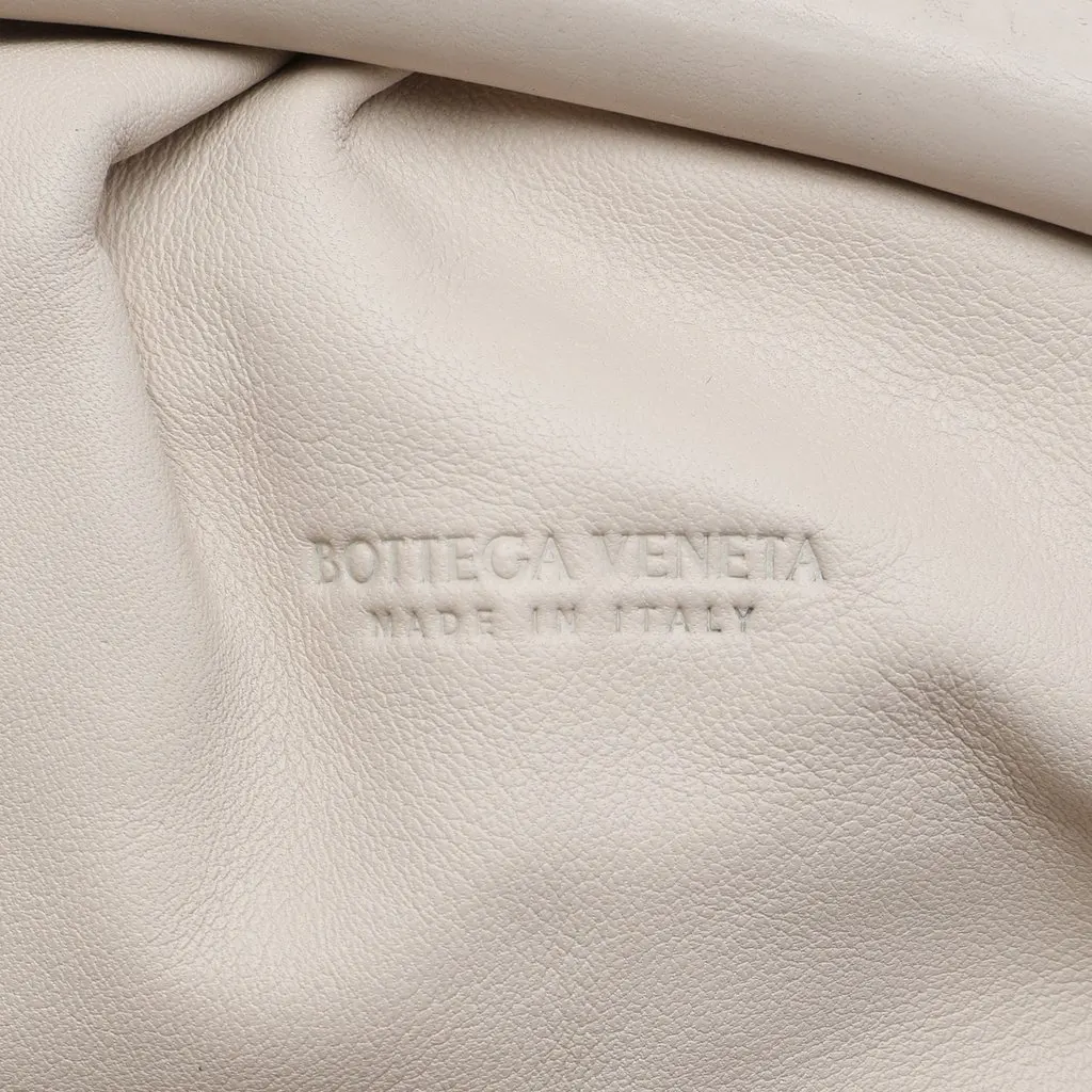 Bottega Veneta Lambskin The Mini Pouch Crossbody White Leather Very good - Box View