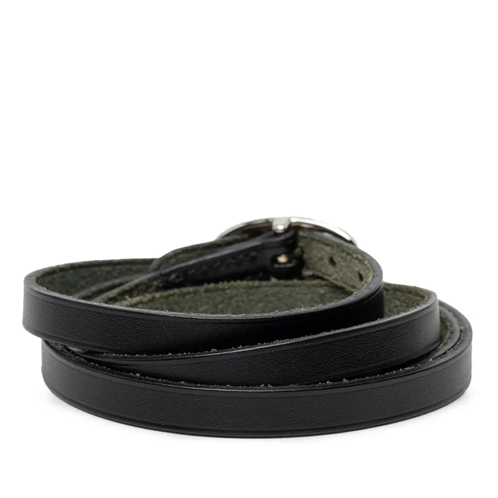 Hermès Box Calf Triple Tour Wrap Bracelet Black Leather Very good - Inside View