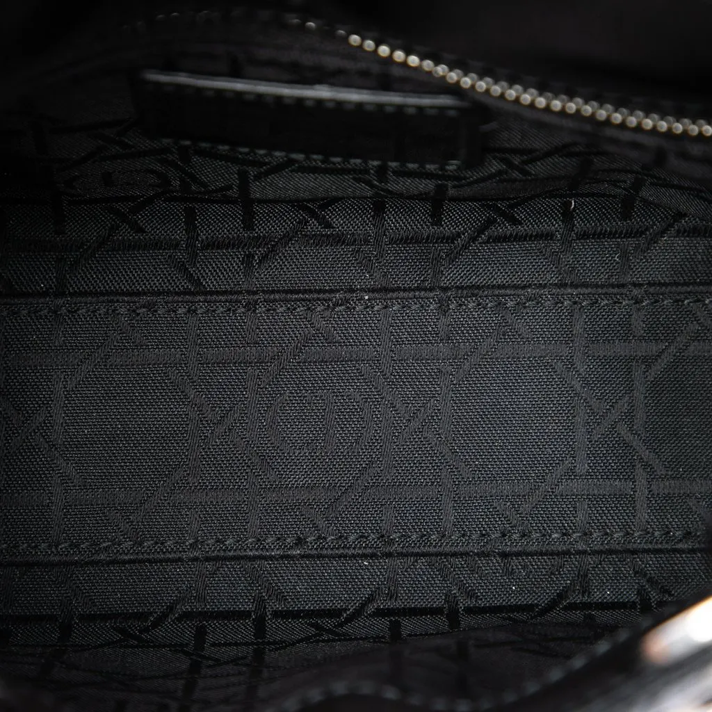 Dior Mini Patent Cannage Lady Dior Black Leather Very good - Model View