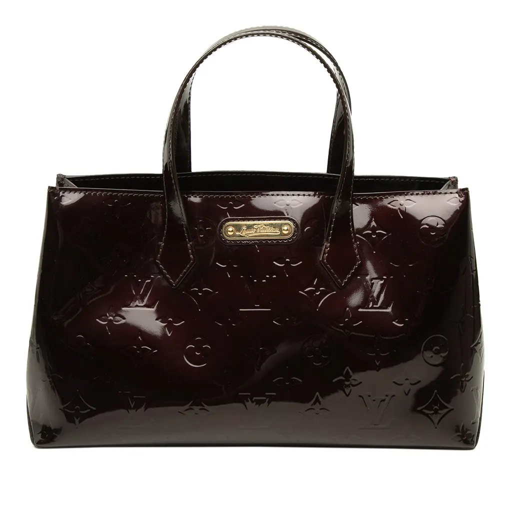 Louis Vuitton Monogram Vernis Wilshire PM Purple Leather Very good - Front View