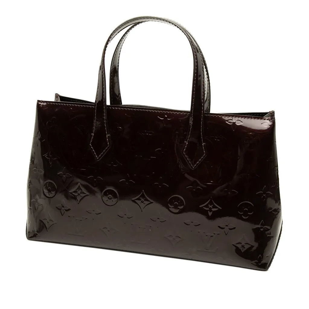 Louis Vuitton Monogram Vernis Wilshire PM Purple Leather Very good - Back View