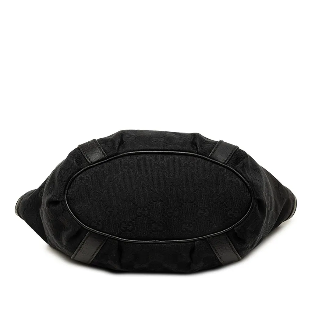 Gucci GG Canvas Abbey D Ring Handbag Black Canvas Good - Inside View