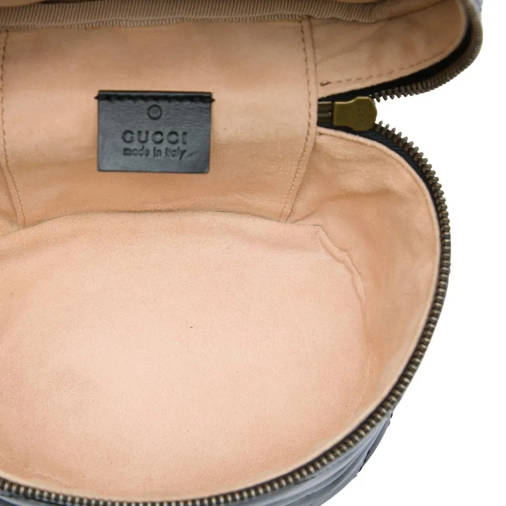 Gucci Mini GG Marmont Matelasse Calfskin Round Backpack Black Leather Very good - Model View