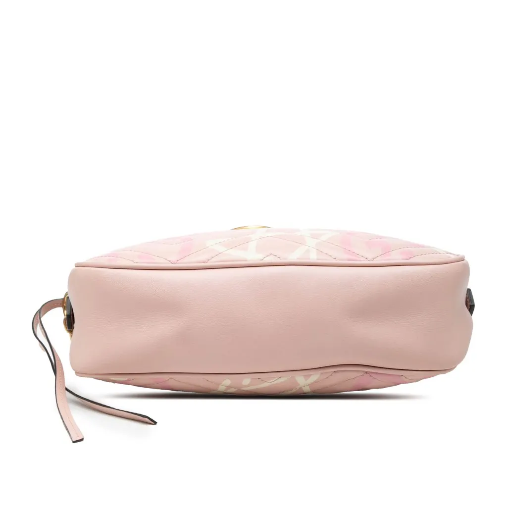 Gucci Small GG Marmont Matelasse Calfskin Gucci Ghost Crossbody Pink Leather Very good - Inside View