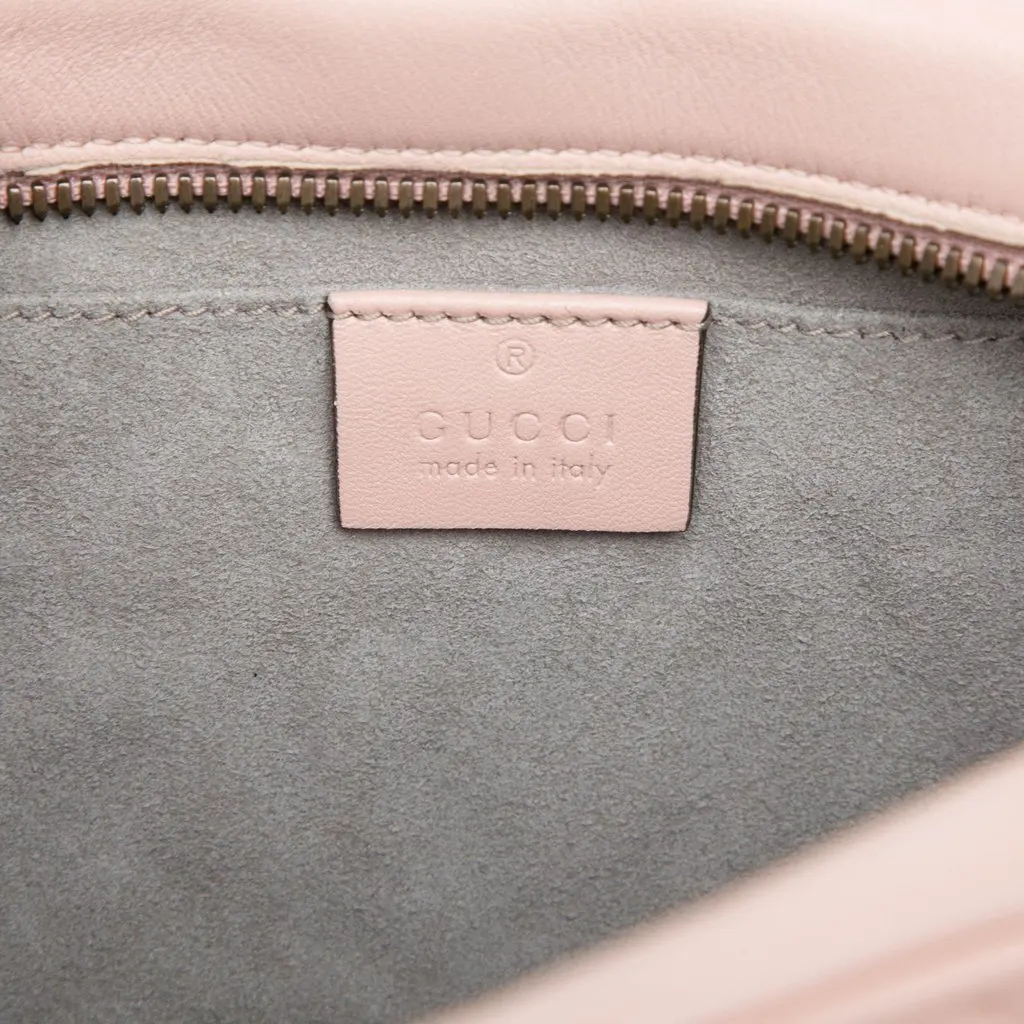 Gucci Small GG Marmont Matelasse Calfskin Gucci Ghost Crossbody Pink Leather Very good - Box View