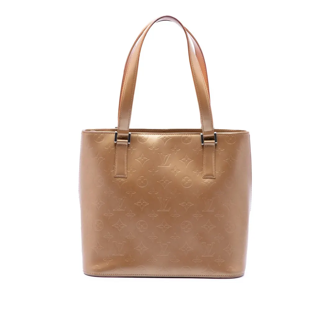 Louis Vuitton Monogram Mat Stockton Gold Leather Very good - Front View