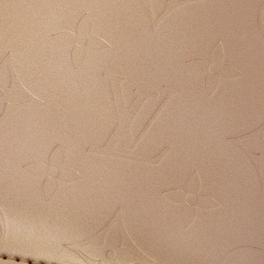 Louis Vuitton Monogram Mat Stockton Gold Leather Very good - Box View