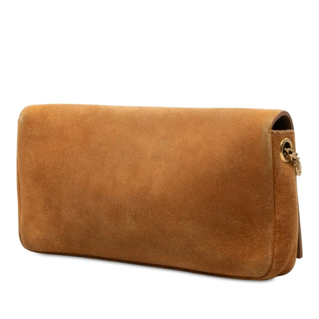 Saint Laurent Suede Monogram Kate 99 Tassel Bag Brown Leather Very good - Back View