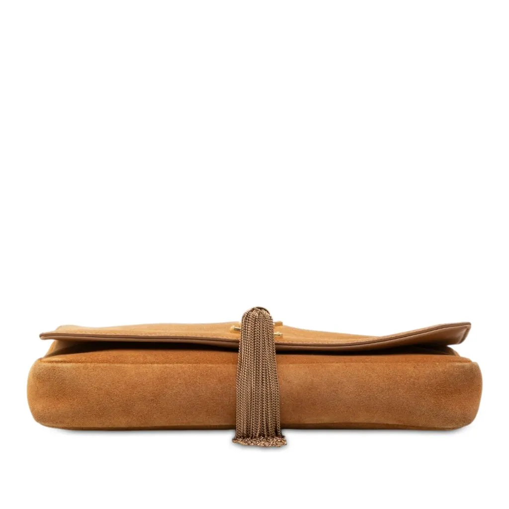 Saint Laurent Suede Monogram Kate 99 Tassel Bag Brown Leather Very good - Inside View