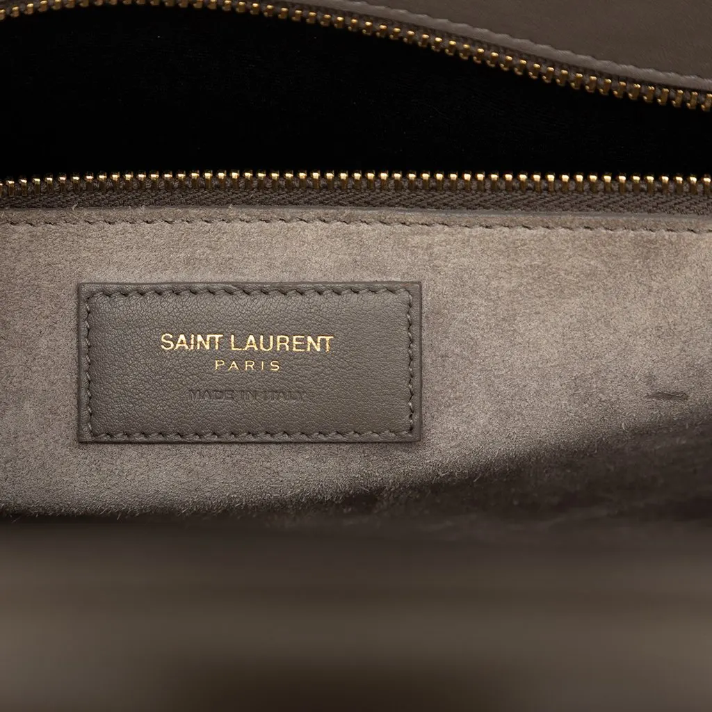 Saint Laurent Small Leather Sac De Jour Satchel Brown Leather Very good - Box View