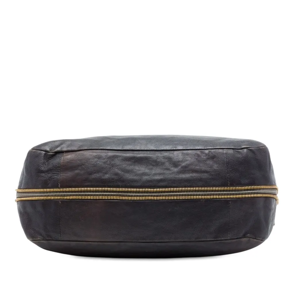 Prada Ombre Vitello Daino Side Zip Convertible Tote Brown Leather Very good - Inside View