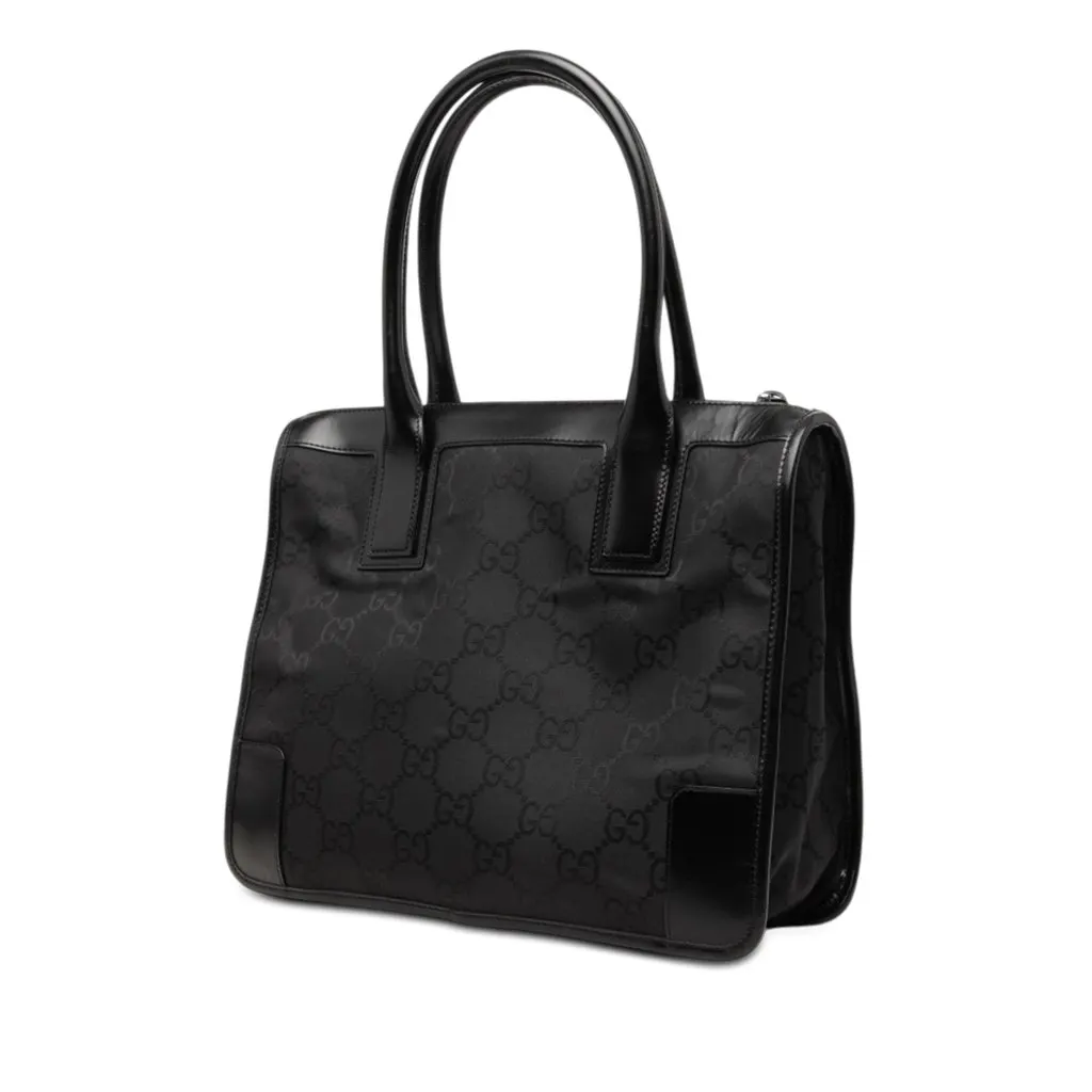 Gucci GG Nylon Tote Black Good - Back View